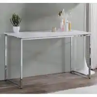 Acme White & Silver Writing Desk