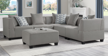 Homelegance Jayne 5-Piece Grey Sectional
