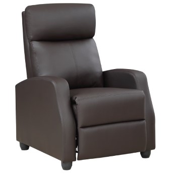Homelegance Greenfield Dark Brown Faux Leather Pushback Recliner