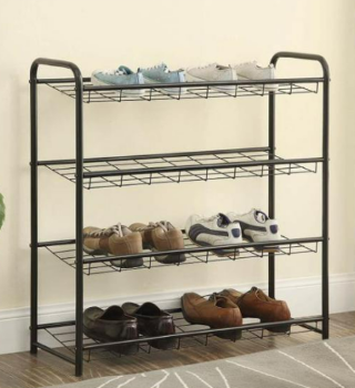 Coaster Black Metal Shoe Rack