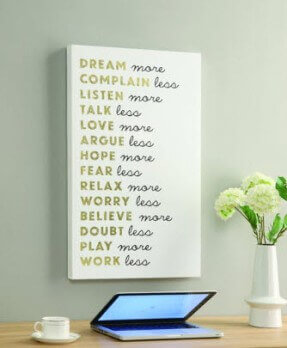 Coaster Dream More Wall Art