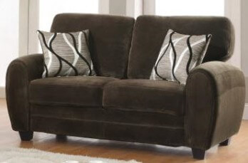 Homelegance Rubin Plush Chocolate Loveseat