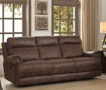 Homelegance Aggiano Dark Brown Reclining Sofa