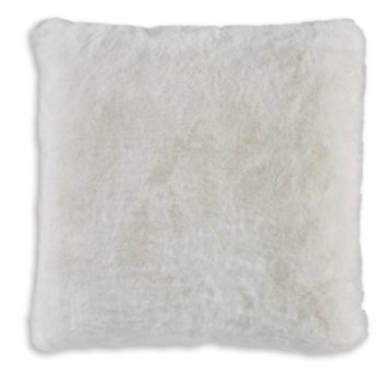 White Faux Fur Throw Pillow