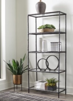 Ashley Randall Metal & Glass Bookcase