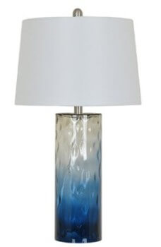 Crestview Blue Ombre Glass Table Lamp