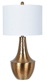 Crestview Copper Look Table Lamp with White Shade