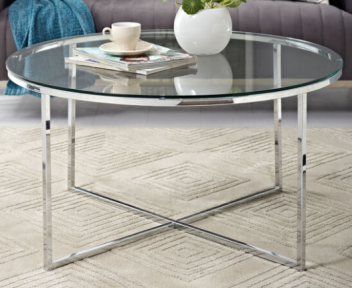 Stanley Ranger Glass & Chrome Round Coffee Table