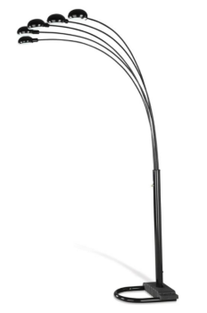 Coaster Black Arching 5-Light Floor Lamp