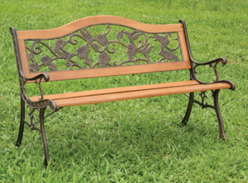 FOA Alba Antique Oak Outdoor Bench