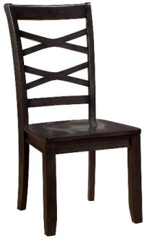Furniture of America Giselle Espresso Double-X Back Side Chairs (set of 2)