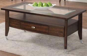 Furniture of America Riverdale Walnut Finish Coffee Table