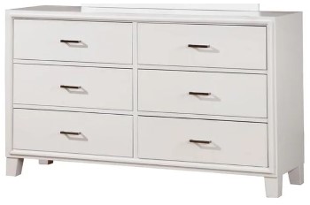 Furniture of America Enrico White 6-Drawer Dresser