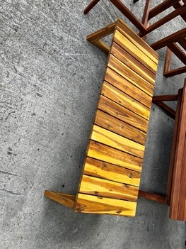 Stanley Ranger Two-Tone Slat Top Outdoor Coffee Table