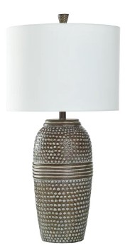 Stylecraft Soot Silver Ceramic Table Lamp