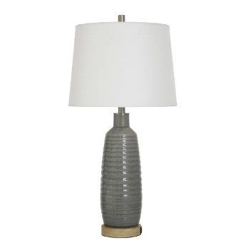 Stylecraft Grey Washed Ceramic Table Lamp with USB
