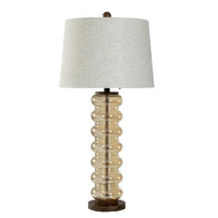 Stylecraft Opulance Amber Glass Table Lamp