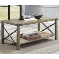 Acme Rustic Brown Finish Coffee Table