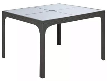 Emerald Outdoor 42-Inch Glass Top Dining Table