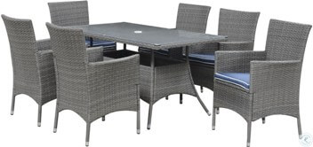Emerald Outdoor Resin Wicker Dining Set
