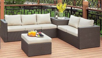 Encore Home Furnishings New Furniture Factory Seconds Furniture Of America Davina Outdoor Sectional With Ottoman