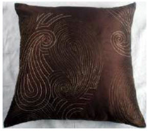 Rizzy Chocolate Throw Pillows with Paisley Accents (set of 2)