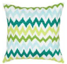 Rizzy Teal, Green & Yellow Zig Zag Throw Pillows (set of 2)