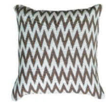 Rizzy Taupe & White Chevron Throw Pillows (set of 2)