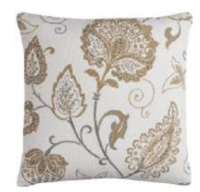 Rizzy White & Beige Floral Throw Pillows (set of 2)