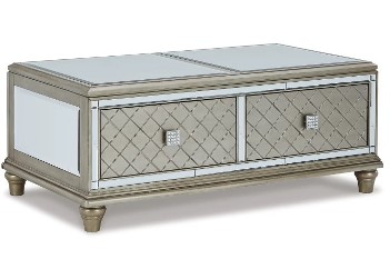 Ashley Chevanna Platinum Mirrored Coffee Table