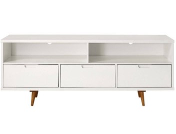 Stanley Ranger White 58-Inch TV Stand with 3 Drawers