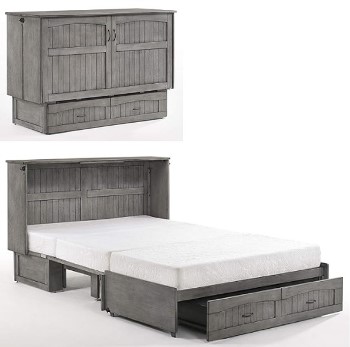 Night & Day Furniture IQ Alpine Grey Queen Cabinet Bed (floor model only)