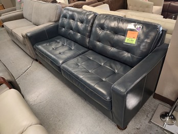 Ashley Altonbury Blue Leather Sofa