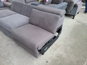 Jason Furniture Armless Slate Fabric Chair