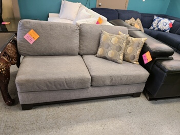 Jonathan Louis Merit Greystone Fabric Armless Loveseat