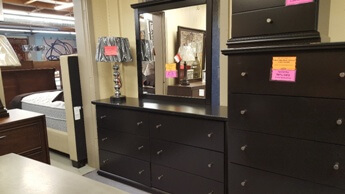Ashley Miley Black Dresser with Mirror