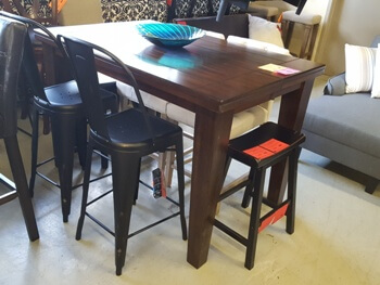 Ashley Burnished Espresso Larchmont Counter-Height Dining Table (no leaf)