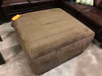 Ashley Oversized Chocolate Fabric Ottoman
