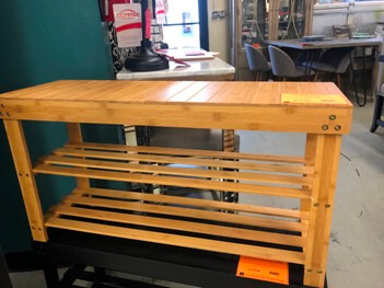 Ebello Bamboo Finish Console Table