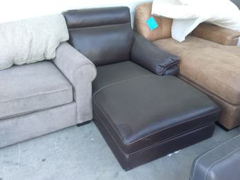 Natuzzi Bari Brown Chaise