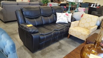 Homelegance Bastrop Black Leather Gel Match Reclining Sofa