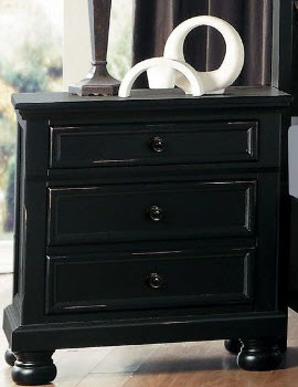 Homelegance Laurelin Black Nightstand (no feet)
