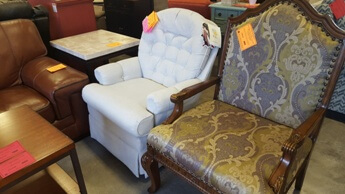 Best Furniture Swivel Glider with Button Tufted Back Accents
