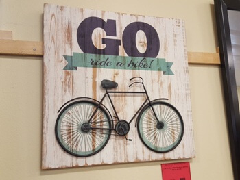 CBK Go Ride A Bike Hardwood & Metal Wall Sign