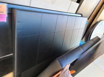 Homelegance Black Faux Leather Full Headboard