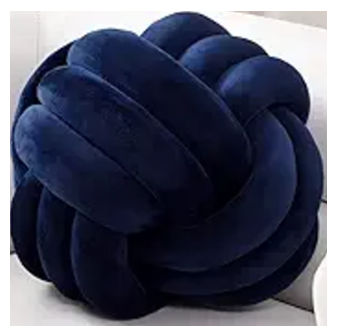 Navy Blue Knot Throw Pillow