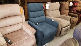 Homelegance Miralina Blue Lift Chair with Heat & Massage