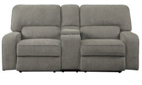 Homelegance Borneo Light Mocha Power Reclining Console Sofa with Power Adjustable Headrests