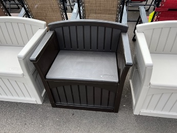Dark Brown Plastic Storage Chair