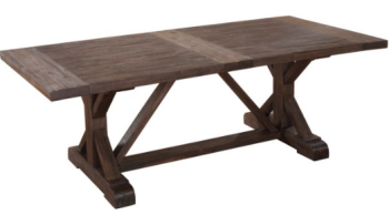 Modus Cameron Antique Charcoal Finish Hardwood Dining Table with Leaf